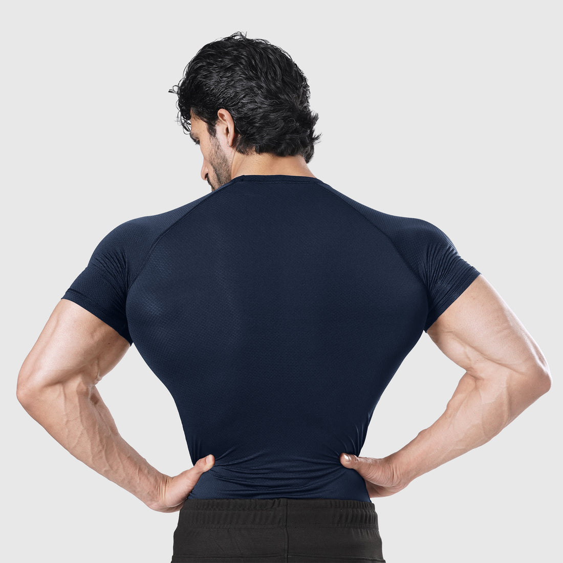 Velocity Navy H/S Compression TEE