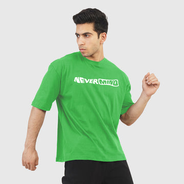 Green Nevermind Oversized Tee