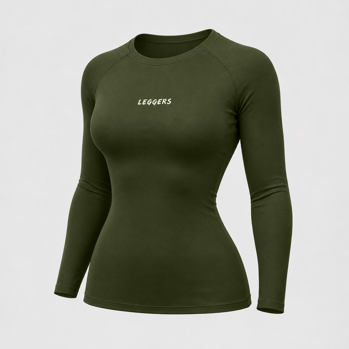 Women Olive Compression Full-Sleeve