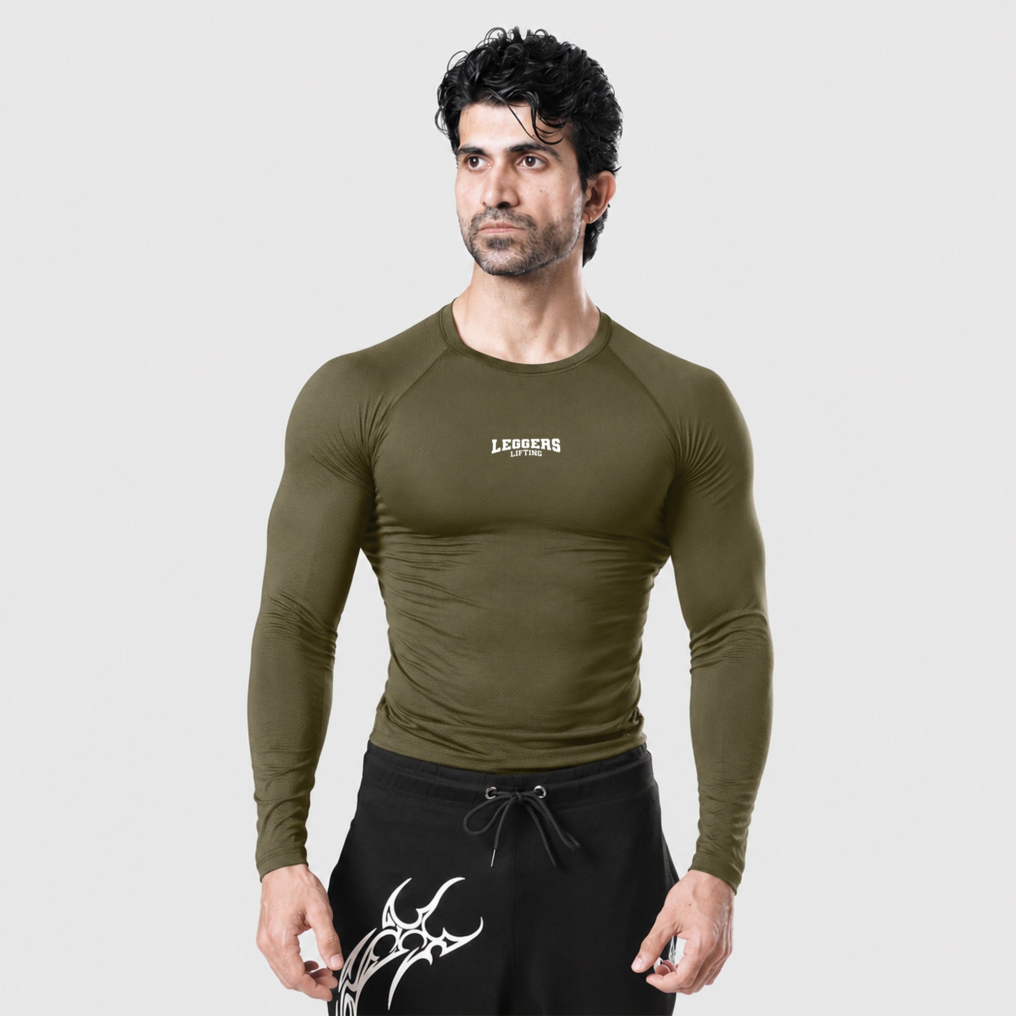 Velocity Olive F/S Compression Shirt