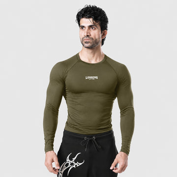 Velocity Olive F/S Compression Shirt