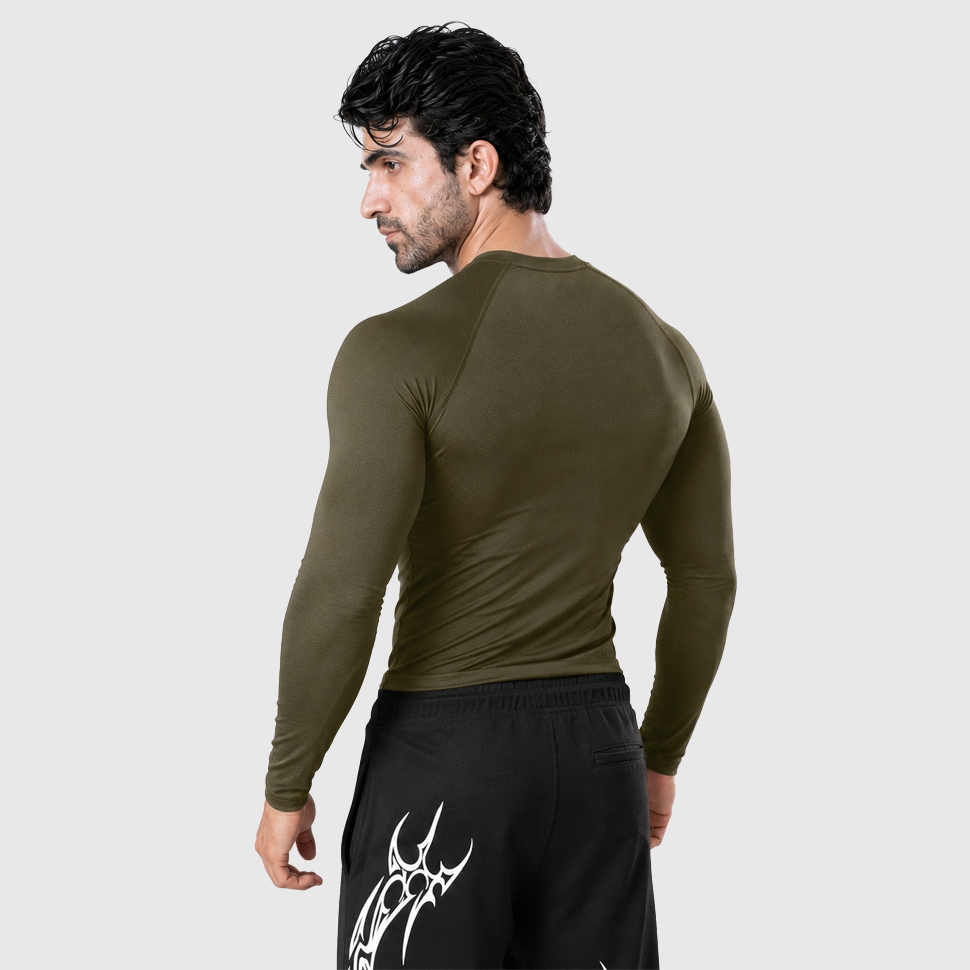 Velocity Olive F/S Compression Shirt