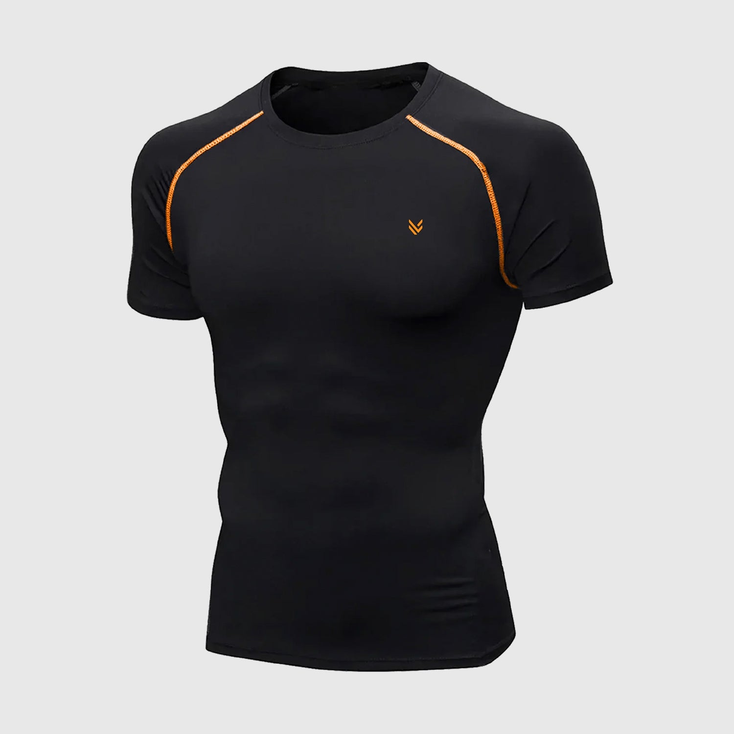 MuscleFit Black/ORG Compression TEE
