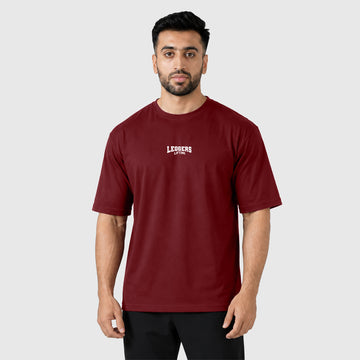 Lifting Maroon Oversized TEE
