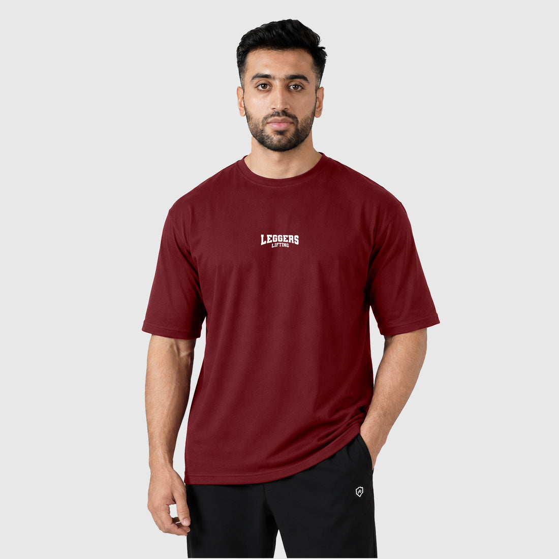 Lifting Maroon Oversized TEE