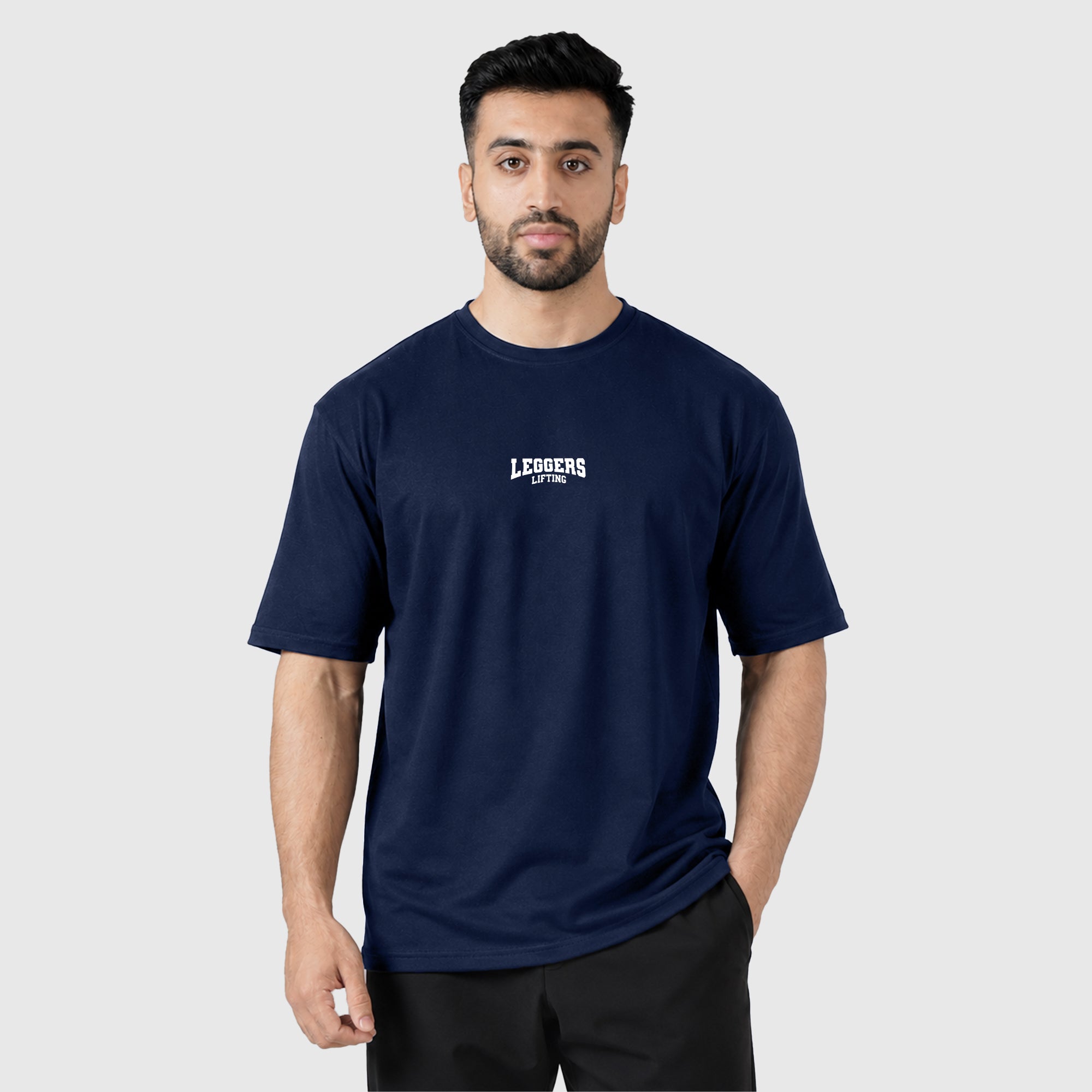 Lifting Navy Oversized TEE