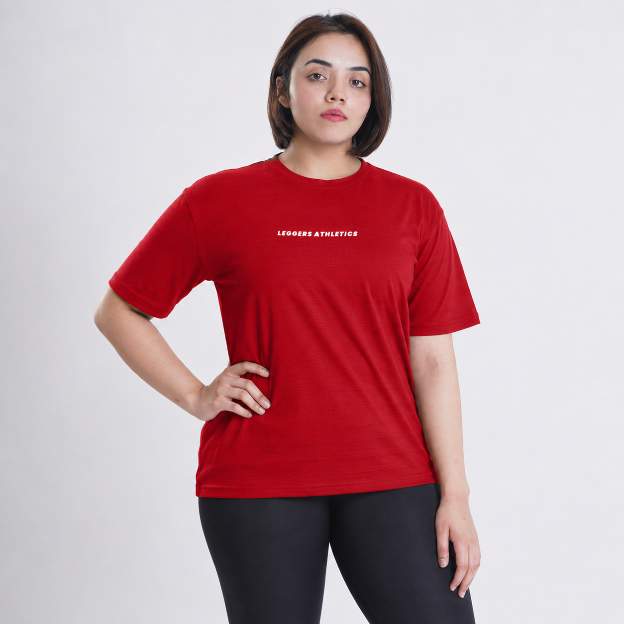 C4 Red Women Oversized Tee