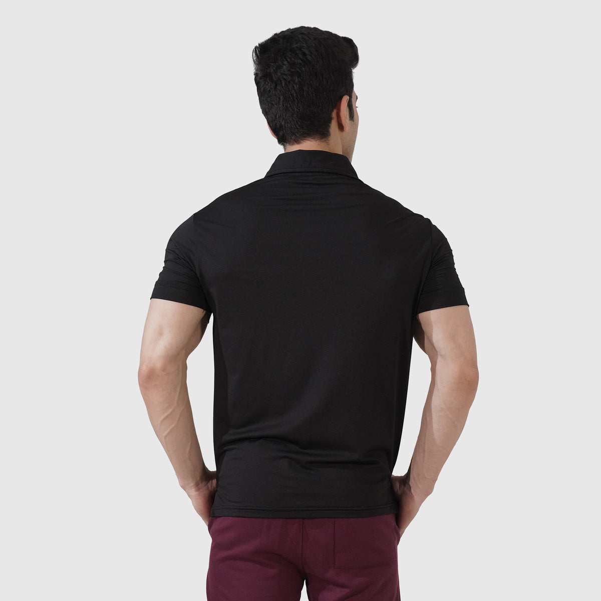 Enhanced Black Polo Shirt