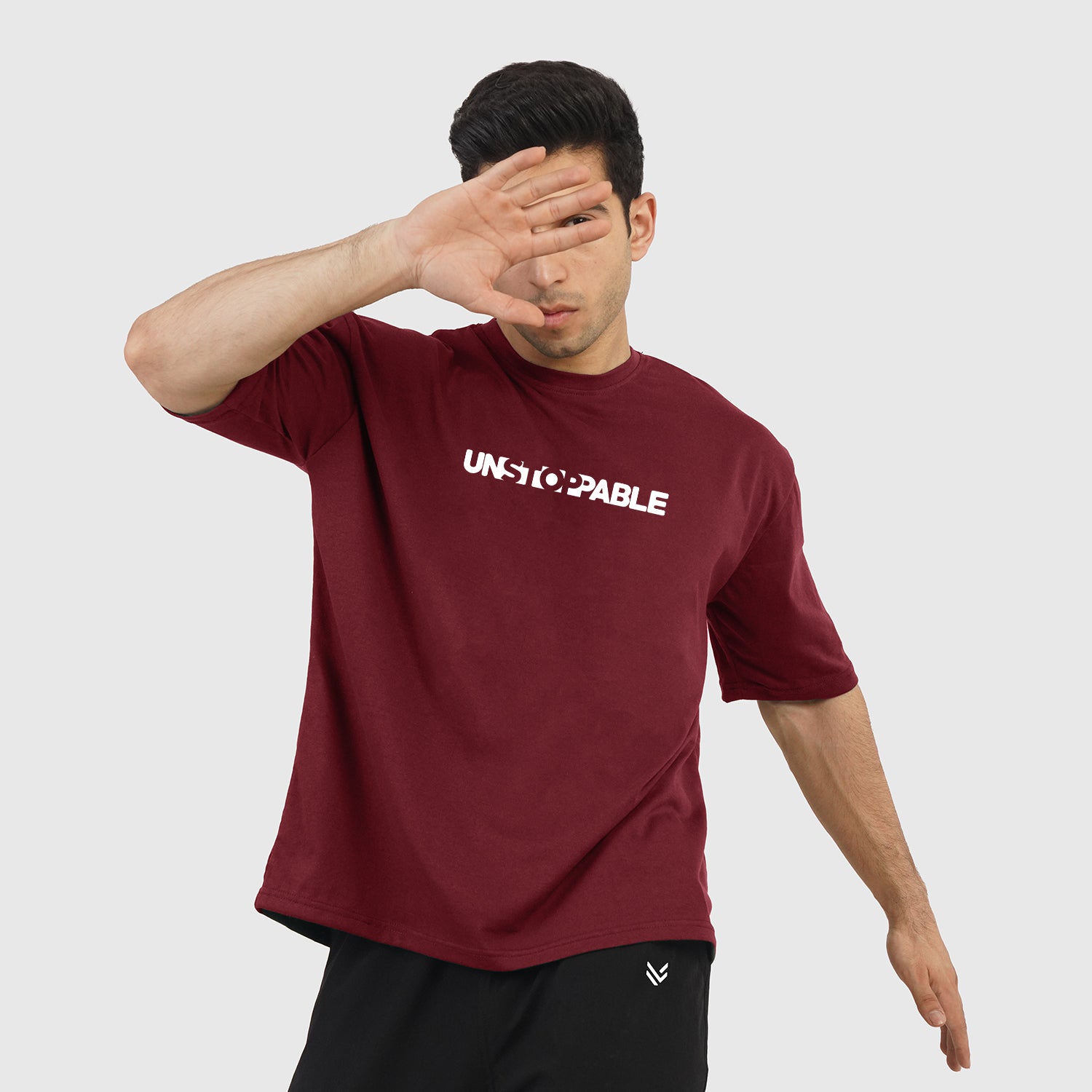 UNSTOPPABLE Maroon OVERSIZE TEE