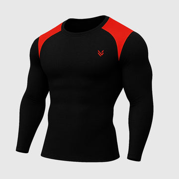 ALPHA BLACK/RED Full Compression Shirt