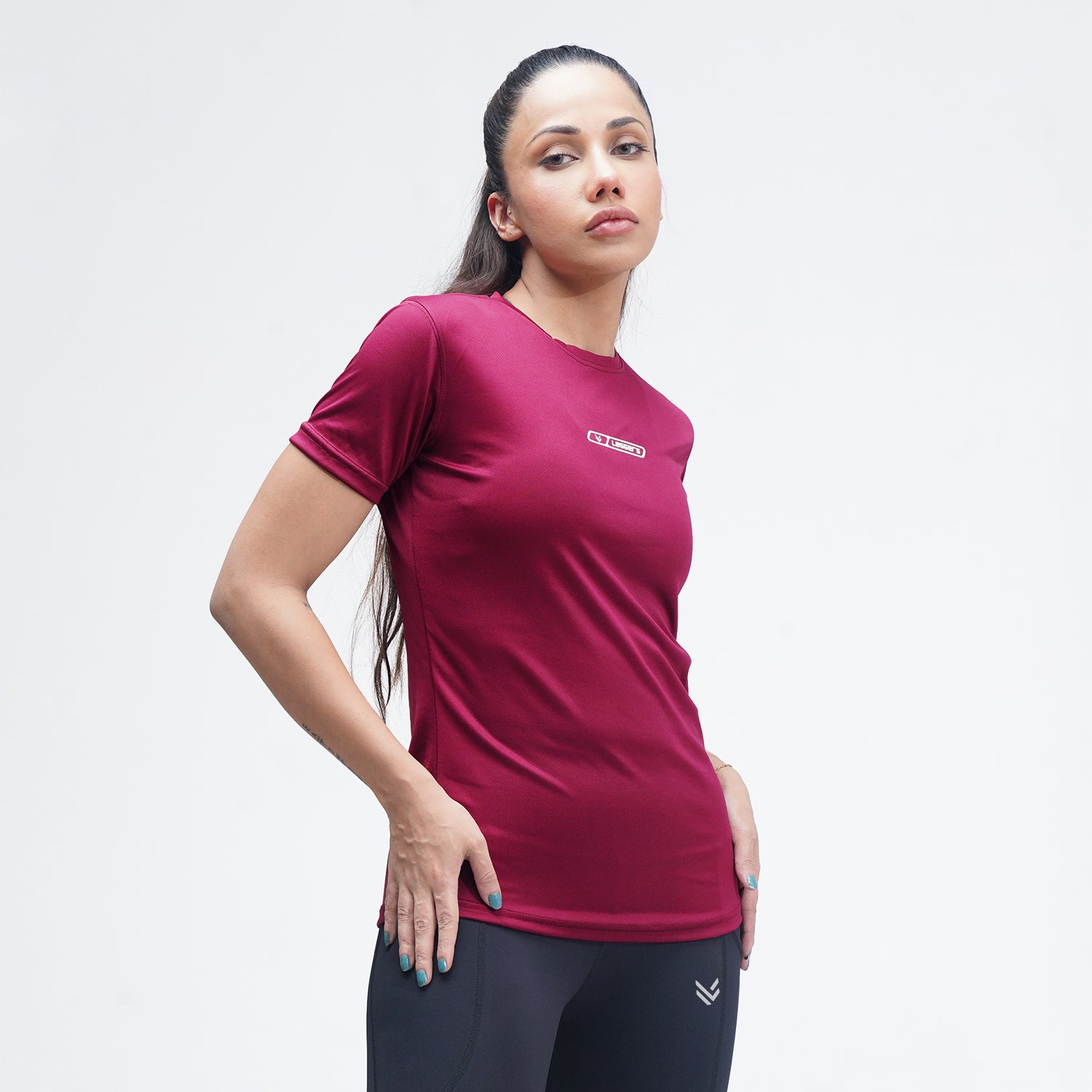 FireFlow Maroon Women Half Sleeve