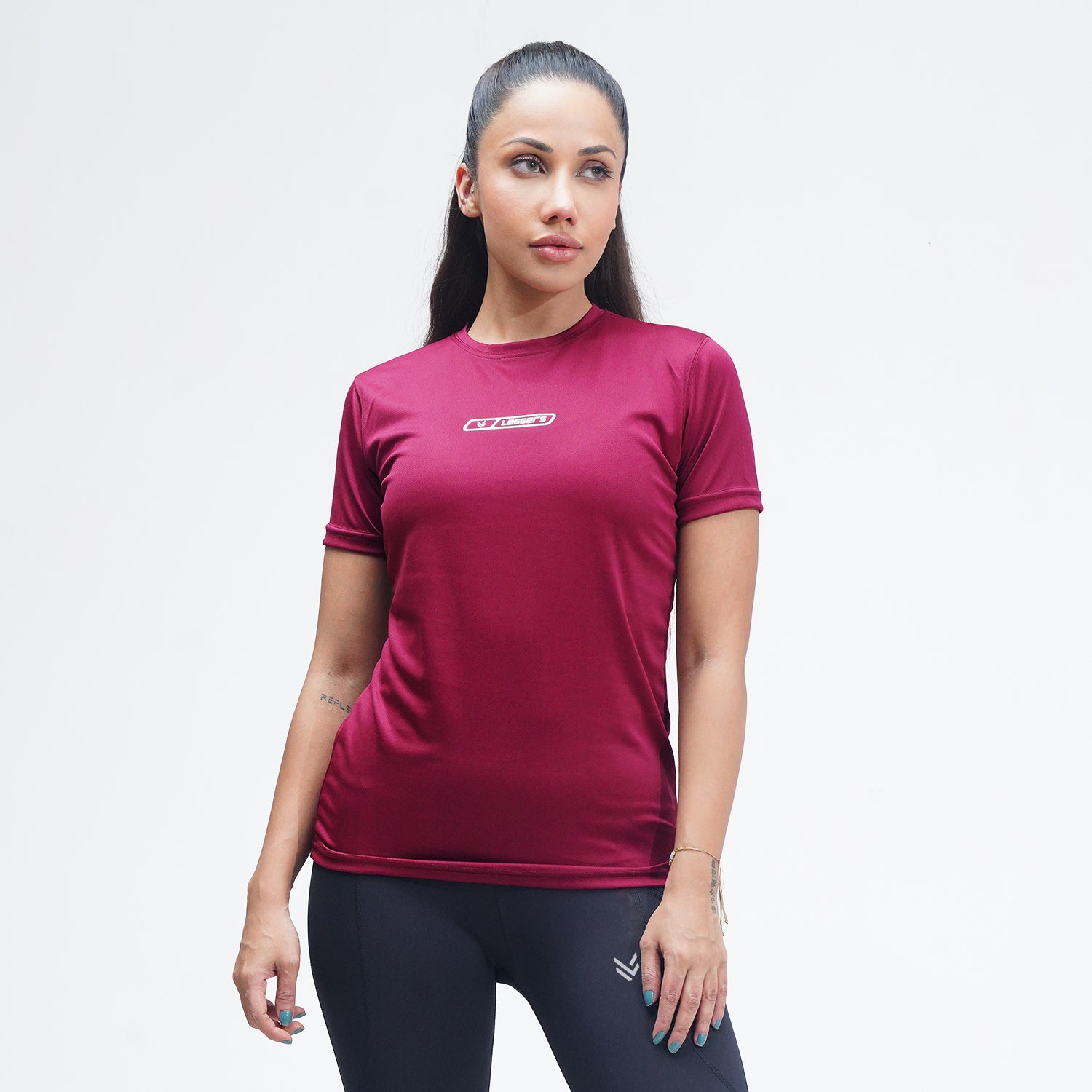 FireFlow Maroon Women Half Sleeve