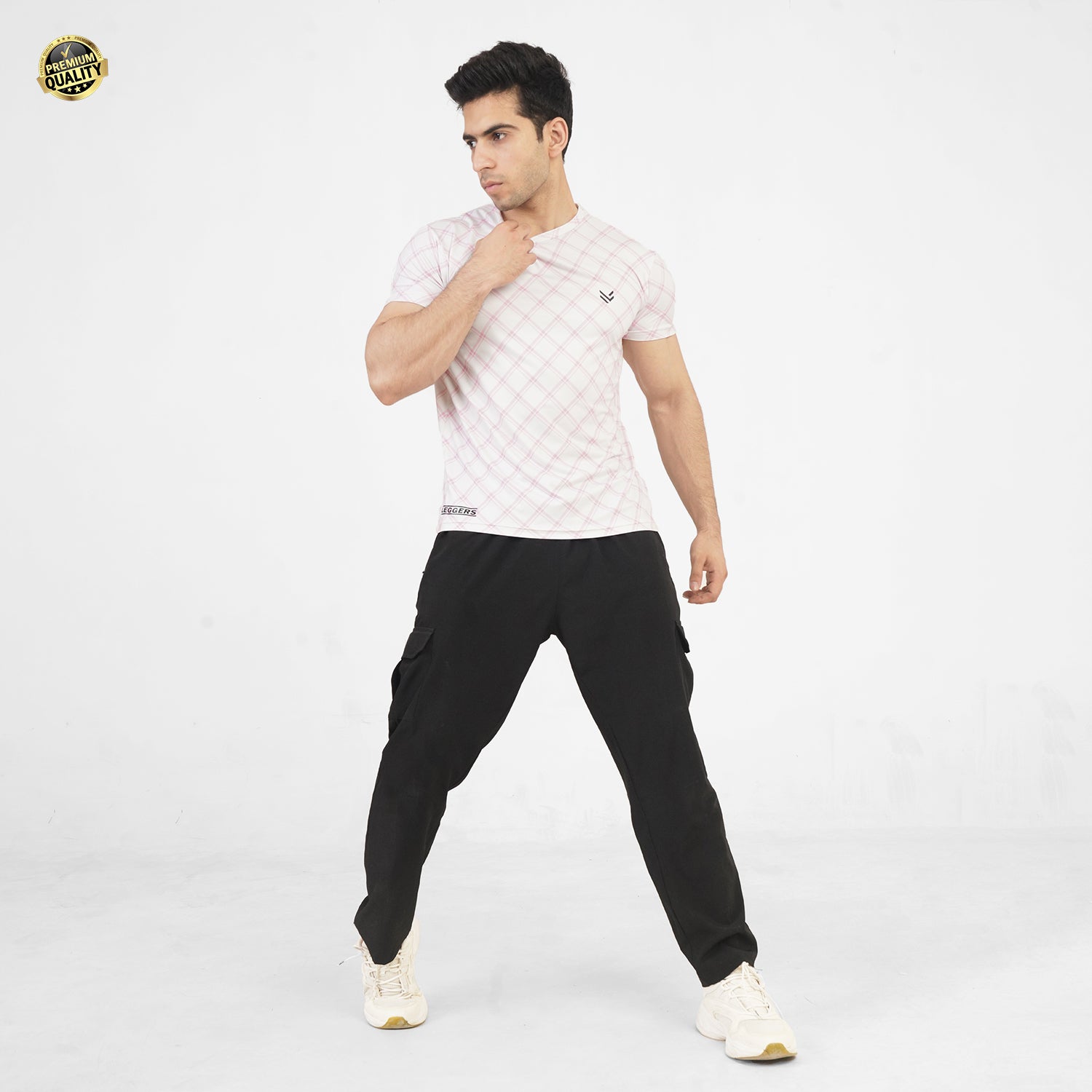 White Cross-Line H/S Tee