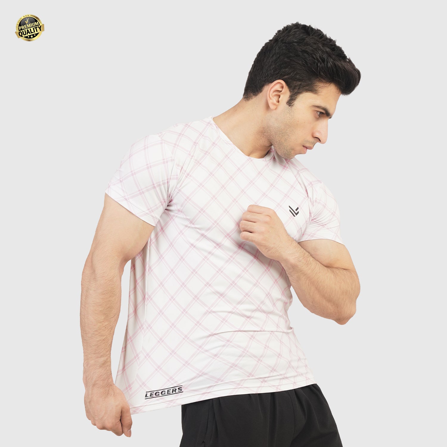 White Cross-Line H/S Tee