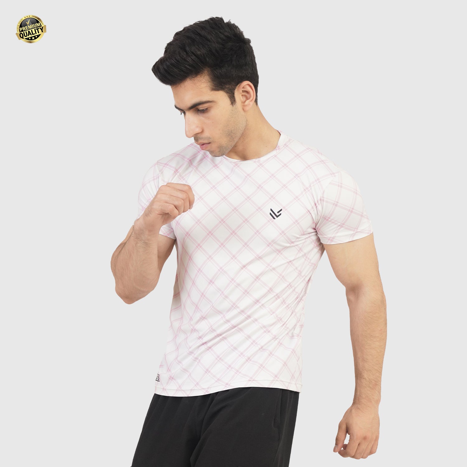 White Cross-Line H/S Tee