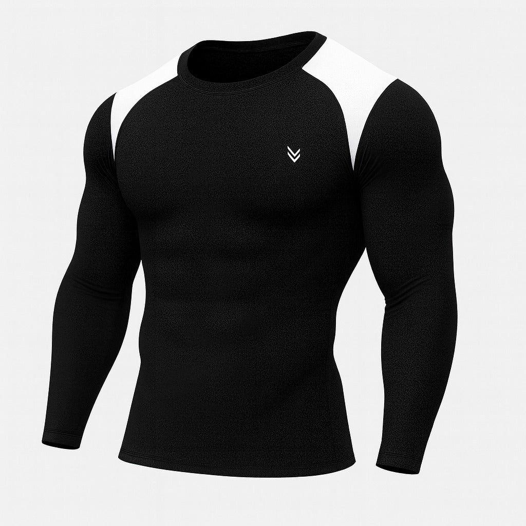ALPHA BLACK/WHITE Full Compression Shirt