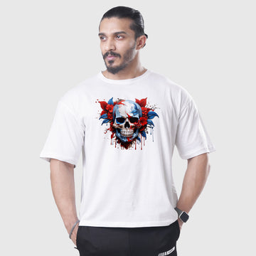 Skull White Oversized Shirt