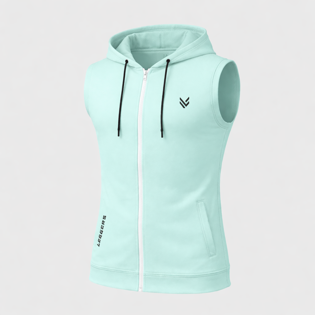 Mint_Grape Sleeveless Hoodie