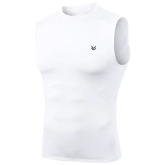 White Sleeveless Compression Tank