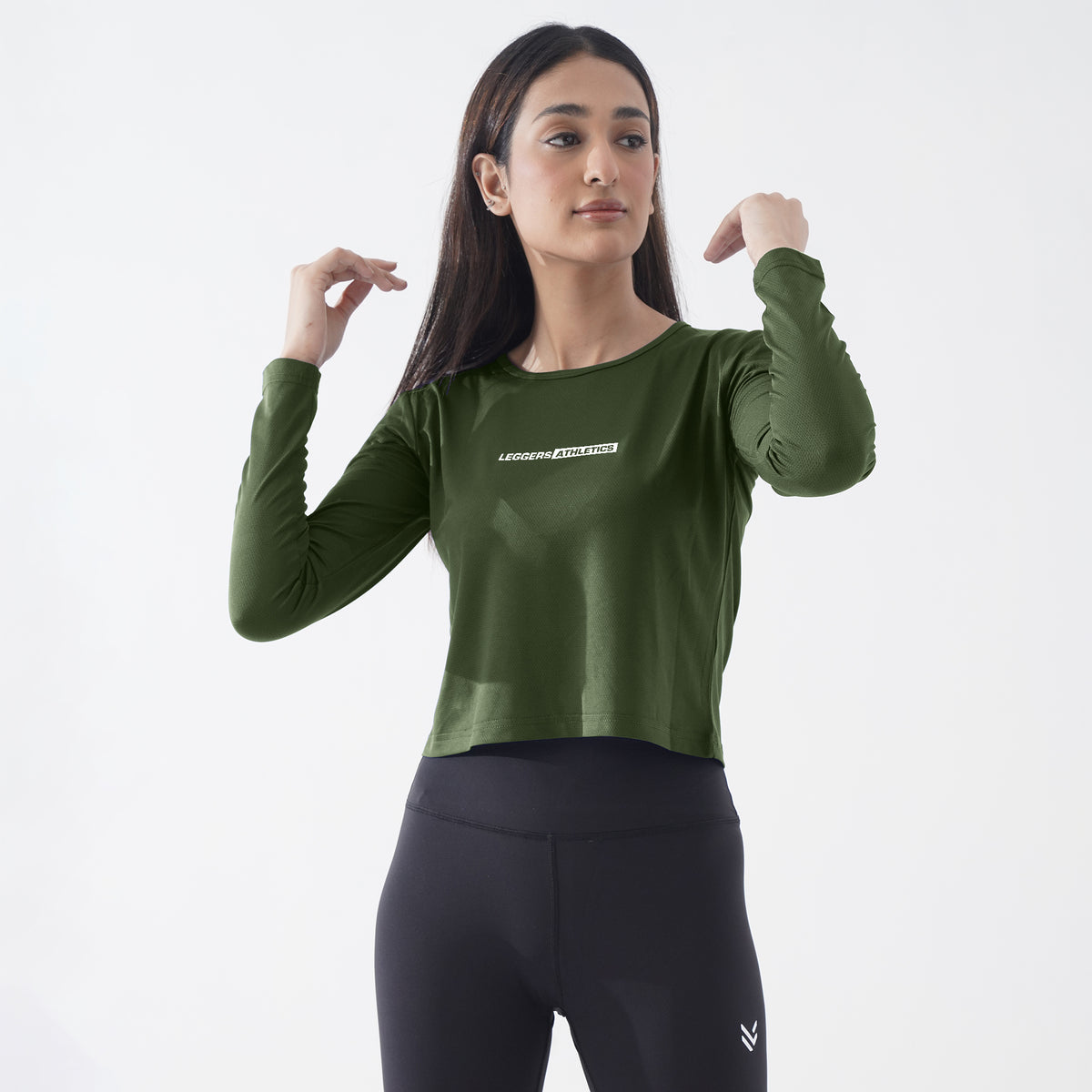Steller Performance Olive Women Full Sleeve