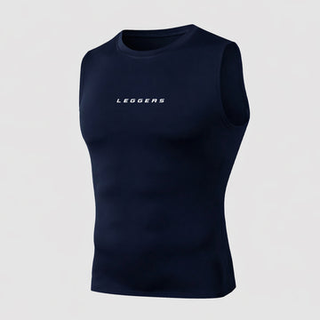 Navy Sleeveless Compression Tank