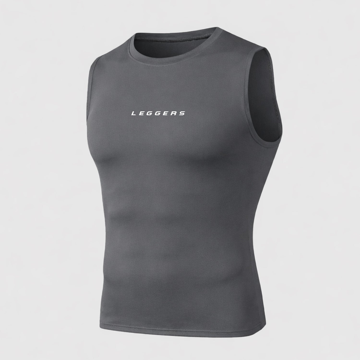 Grey Sleeveless Compression Tank