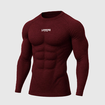 Velocity Maroon F/S Compression Shirt
