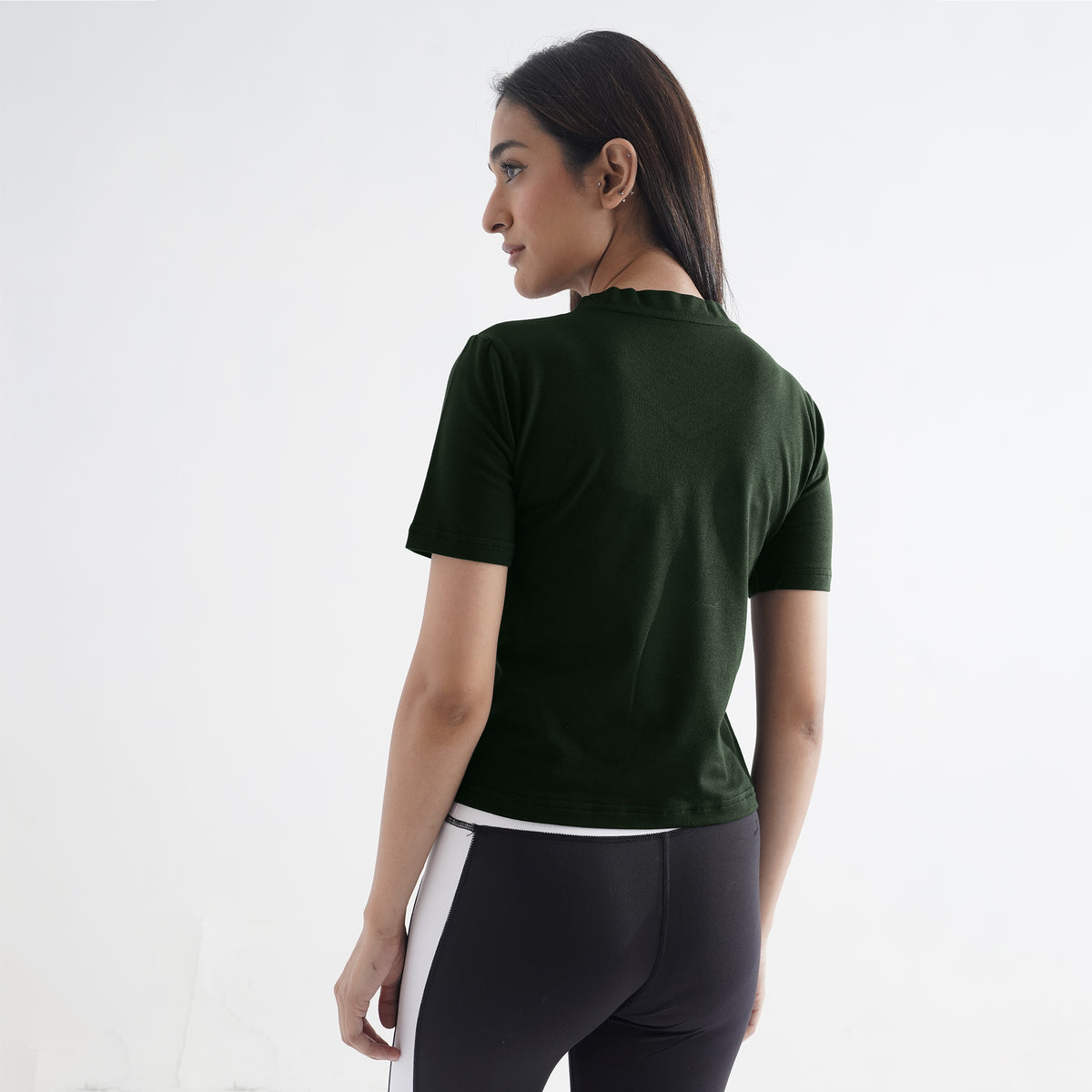 V-Neck Olive Women H/S Tee
