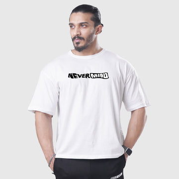 Nevermind White Oversized Tee