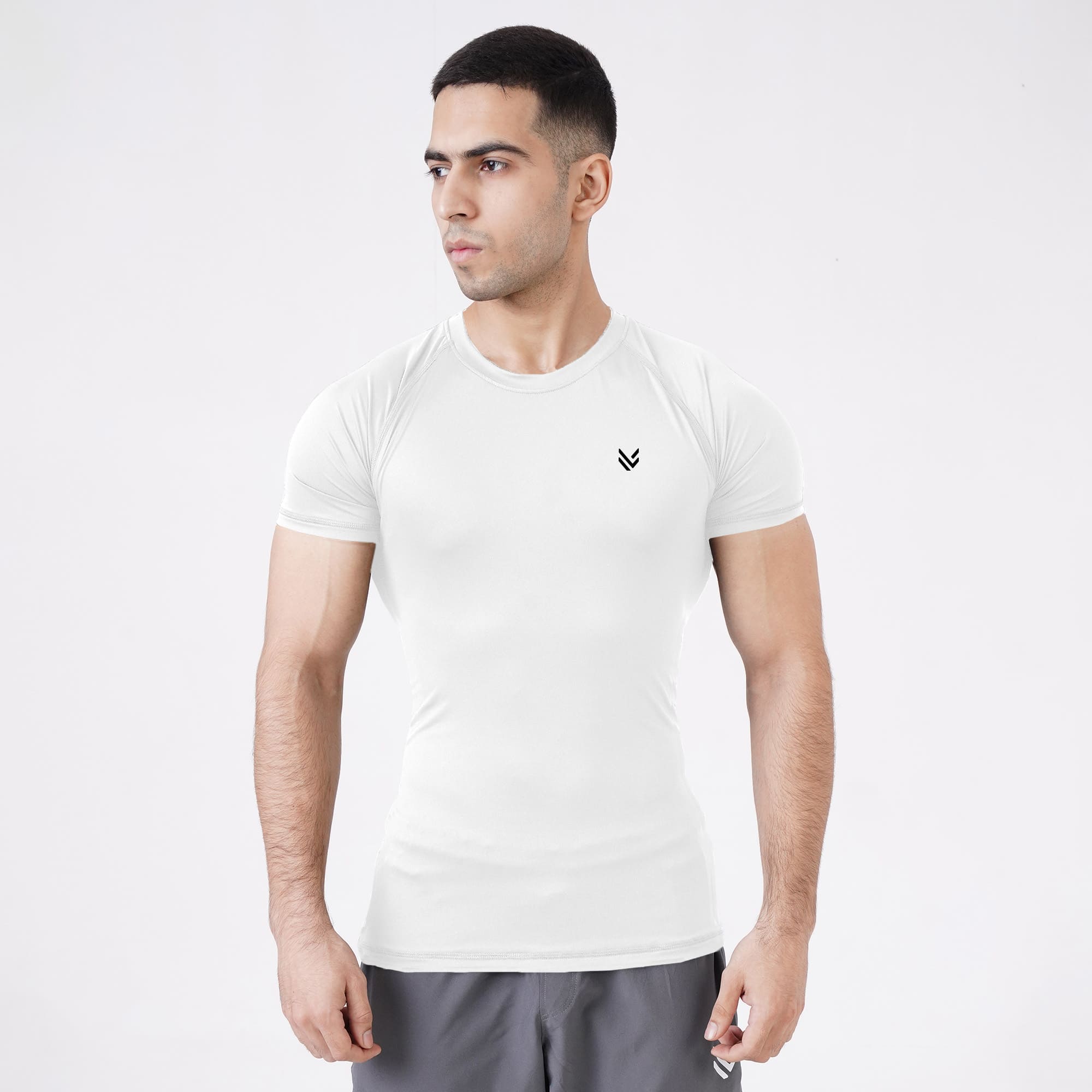 MuscleFit White Compression TEE