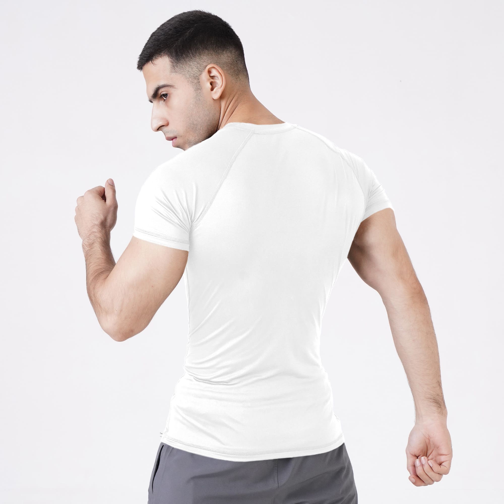 MuscleFit White Compression TEE