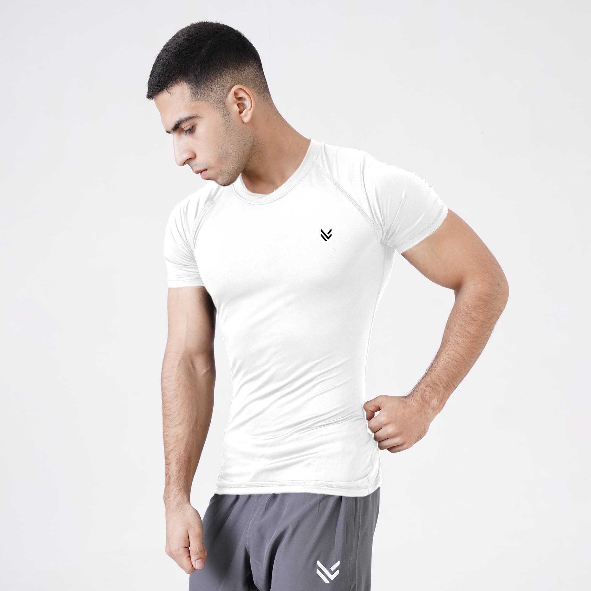 MuscleFit White Compression TEE