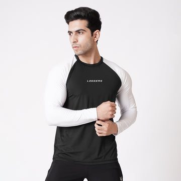 White/Black Raglan Full Sleeve