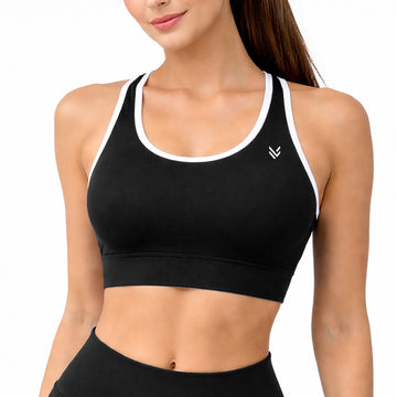 SnapFit Black Sports Bra