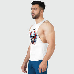 Skull White Tank Top