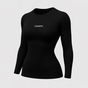 Women Black Compression Full-Sleeve