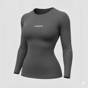 Women Grey Compression Full-Sleeve