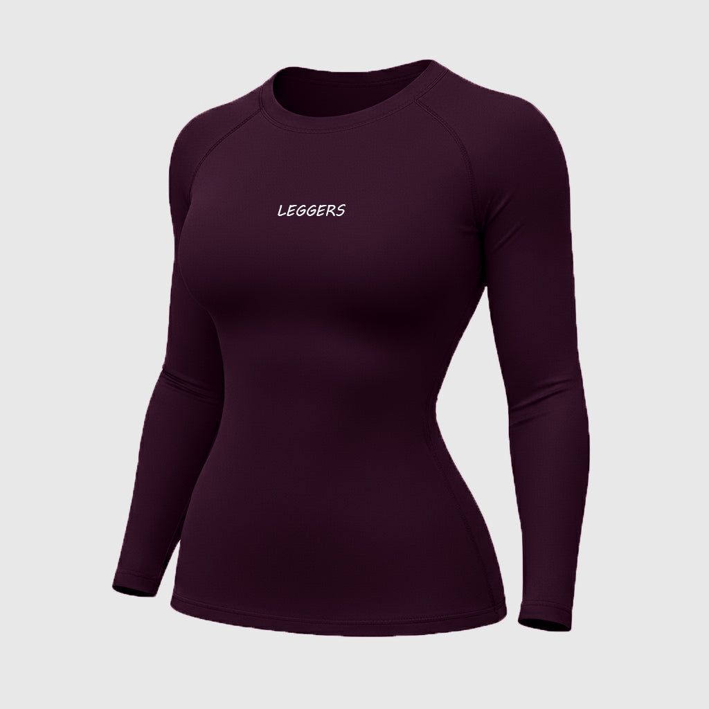 Women Purple Compression Full-Sleeve