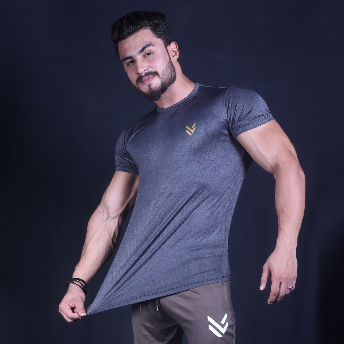 MidNight Gray LEGGERS COMPRESSION TEE