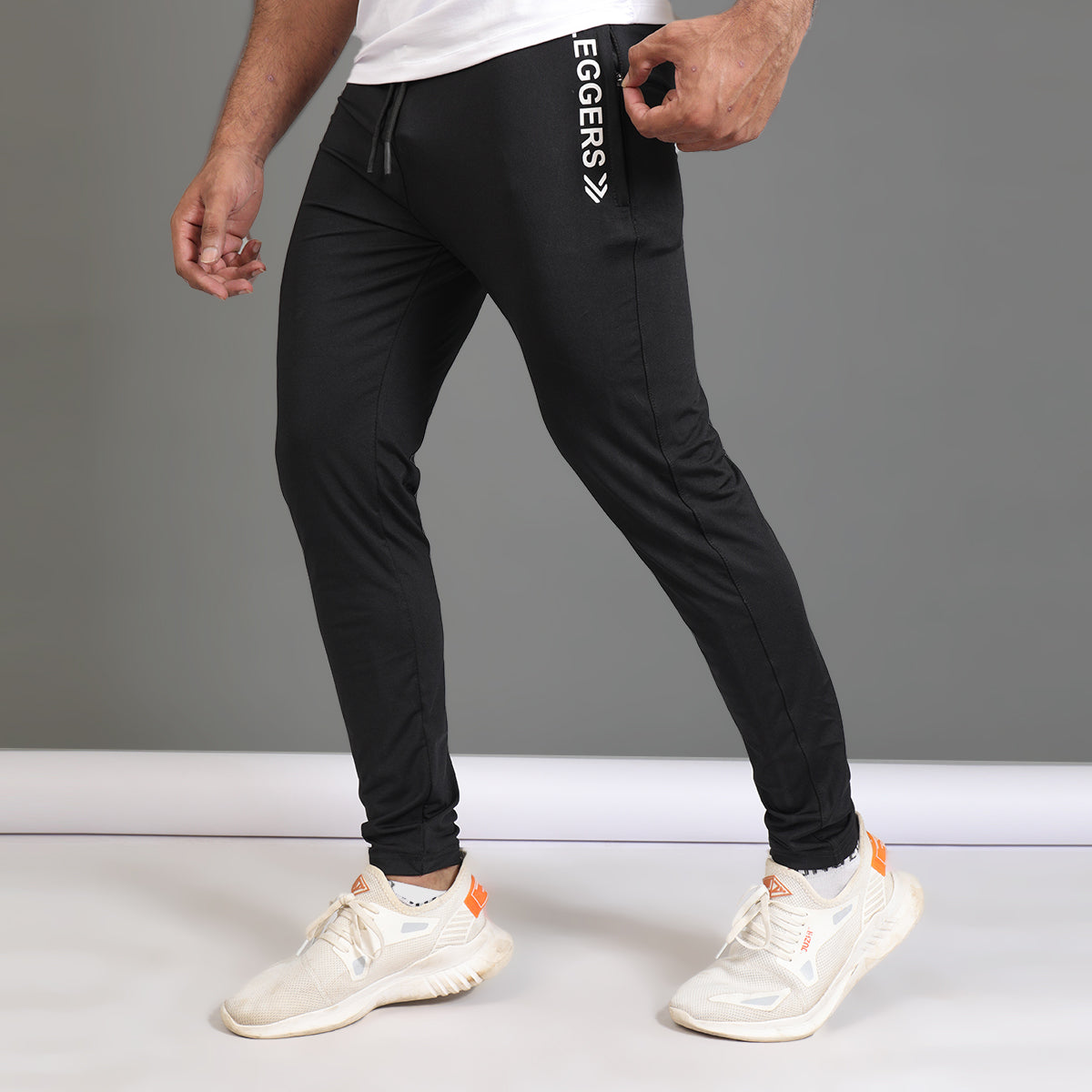 Black Stretchable Trouser Pocket LOGO