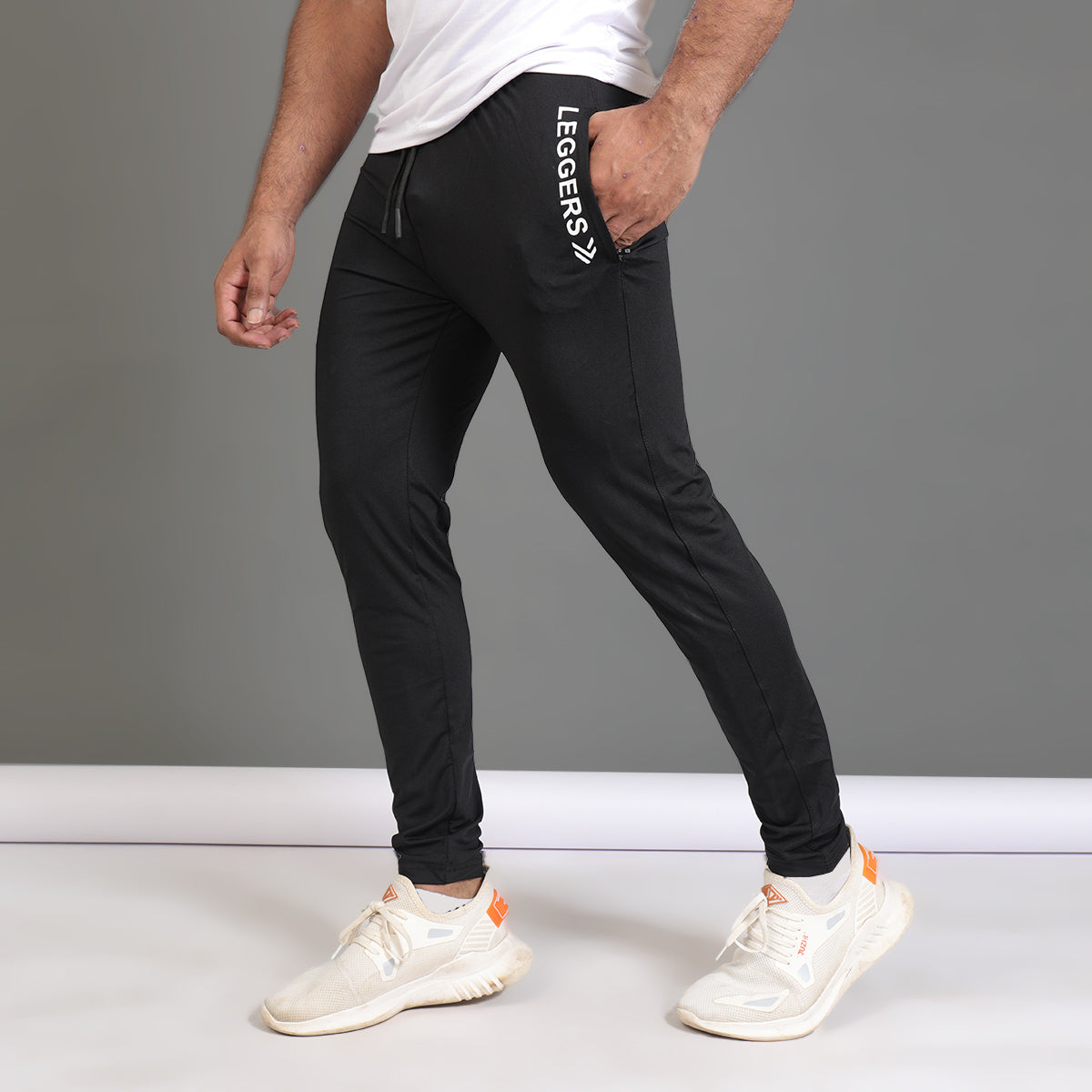 Black Stretchable Trouser Pocket LOGO
