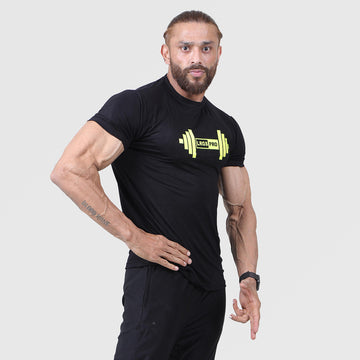 Black DUMBBELL Compression TEE
