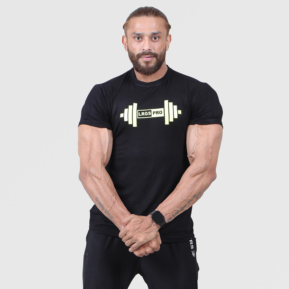 Black DUMBBELL Compression TEE