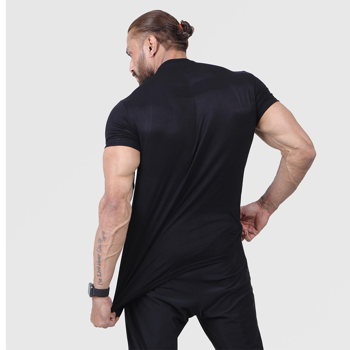 Black DUMBBELL Compression TEE