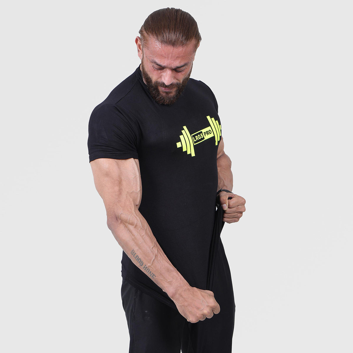 Black DUMBBELL Compression TEE