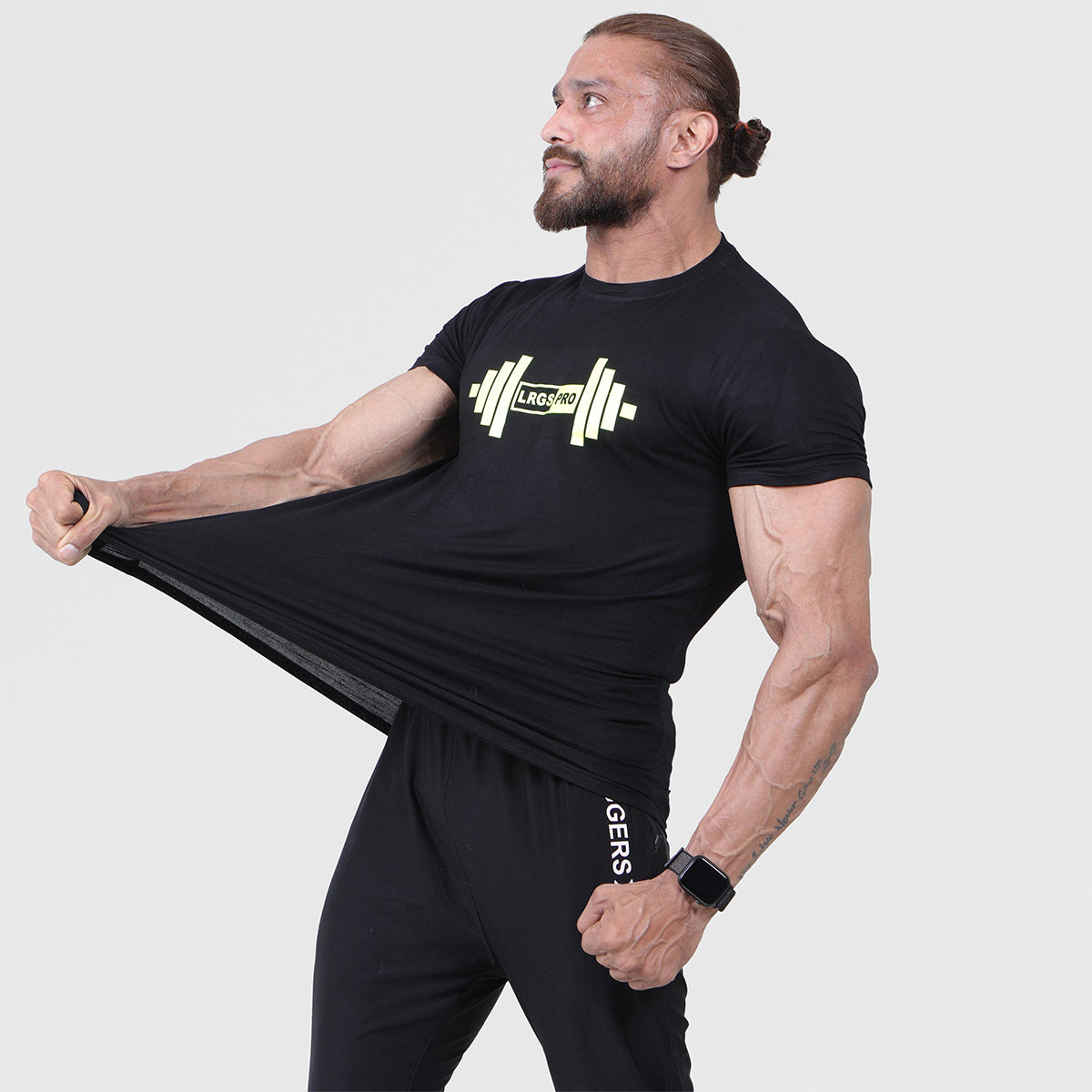 Black DUMBBELL Compression TEE