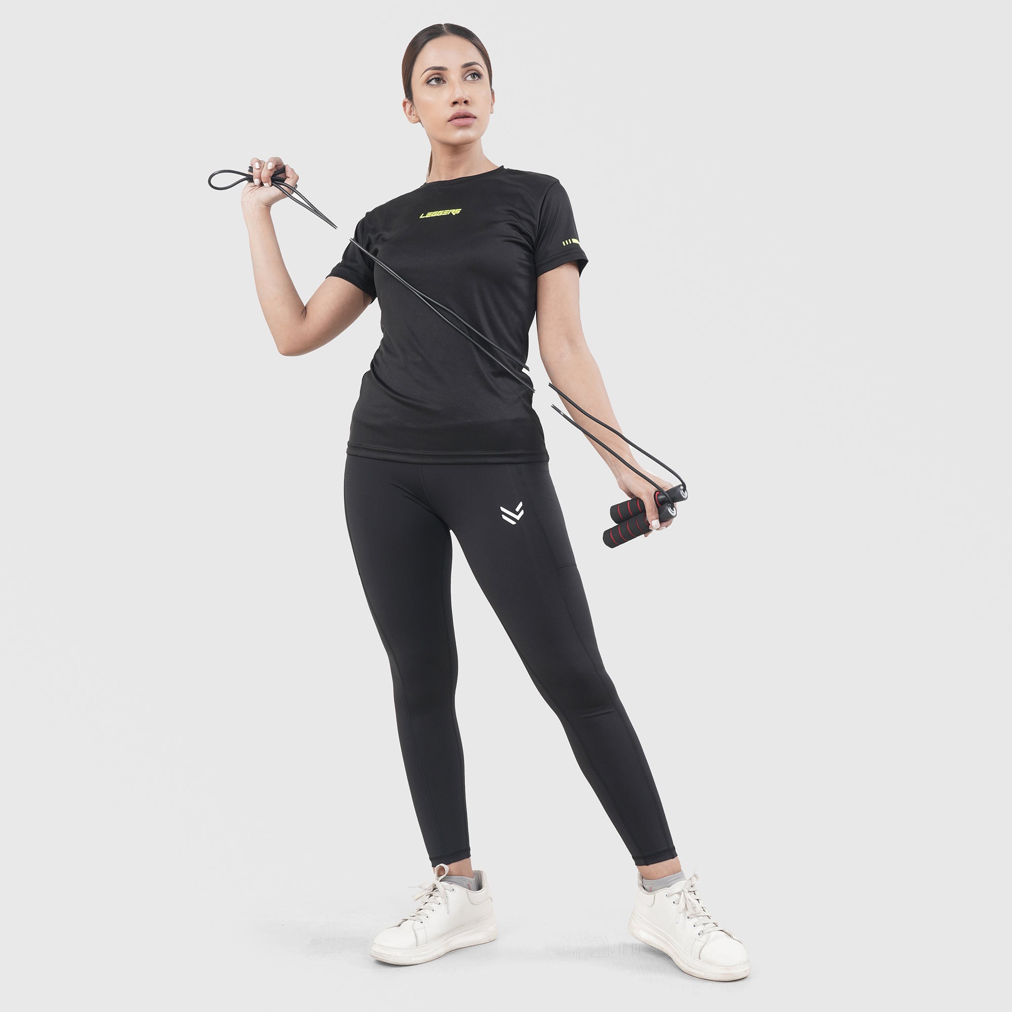 FlexFit BLACK STRIP LEGGINGS